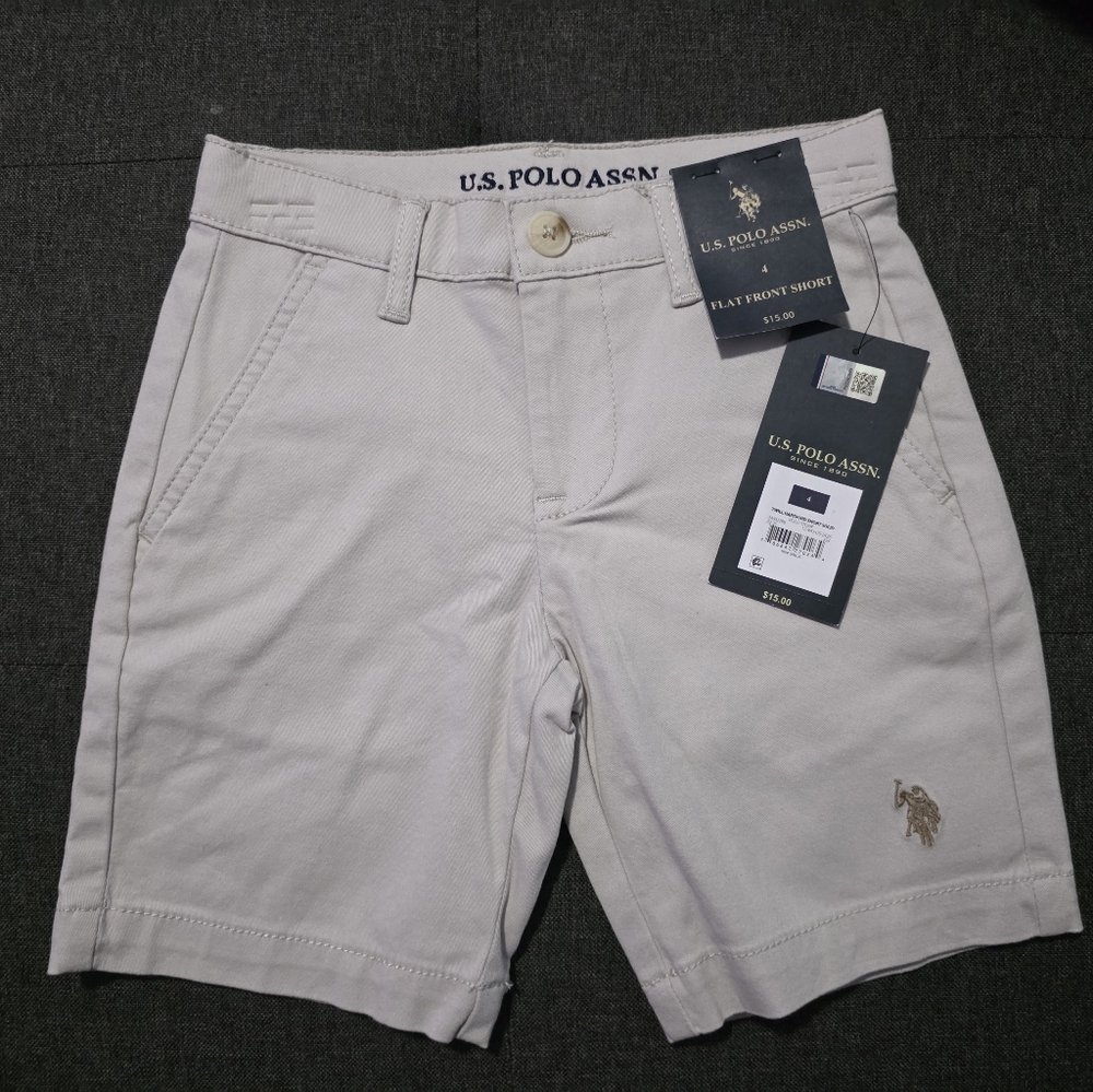 U.S. Polo Assn. Men's Tan Flat Front Shorts